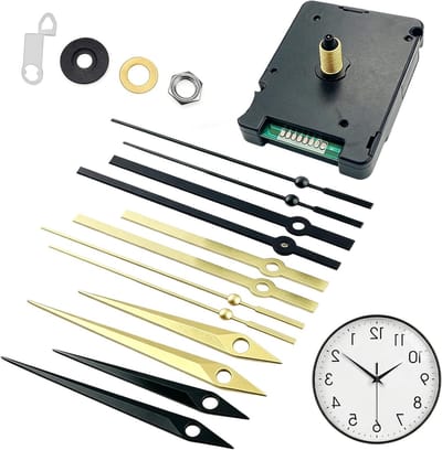 Draadloze Wandklok Reparatieset DIY met Stille Motor en 4 Pairs Wijzers voor Nauwkeurige Tijdsaanduiding