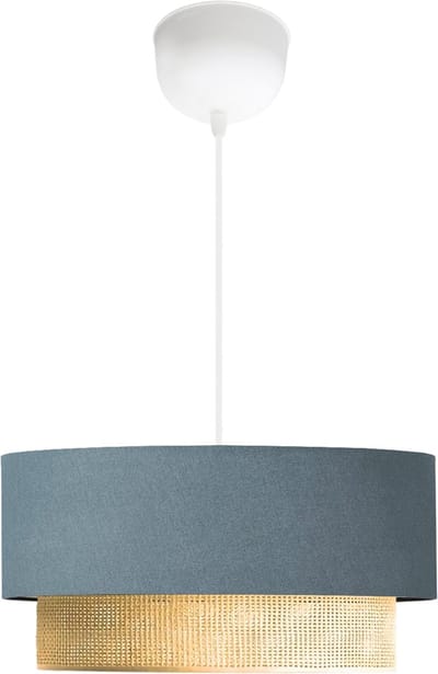 Design hanglamp Loughborough E27 wit blauwgrijs en geel