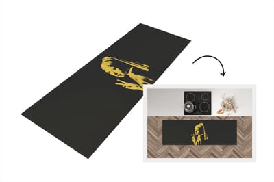 Keukenloper - Loper keuken - Meisje met de parel - Vermeer - Peace - 150x50 cm - Keukenloper vinyl