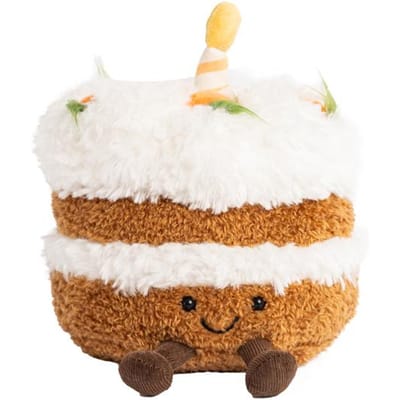 21cm Wortelbruine Taart Pluche Speelgoed Gevuld Mensachtig Dessert Voedsel Pluche Viering Verjaardagsfeest Decoratie Cadeau