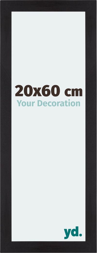 Your Decoration - Fotolijst 20x60 cm - MDF - Zwart Houtnerf - Mura