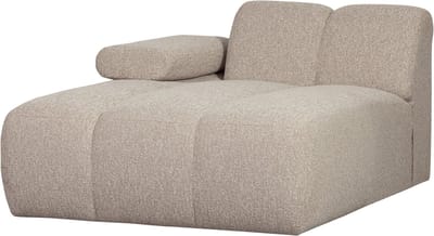 WOOOD Mojo Chaise Longue Elementenbank Links - Bouclé - Beige