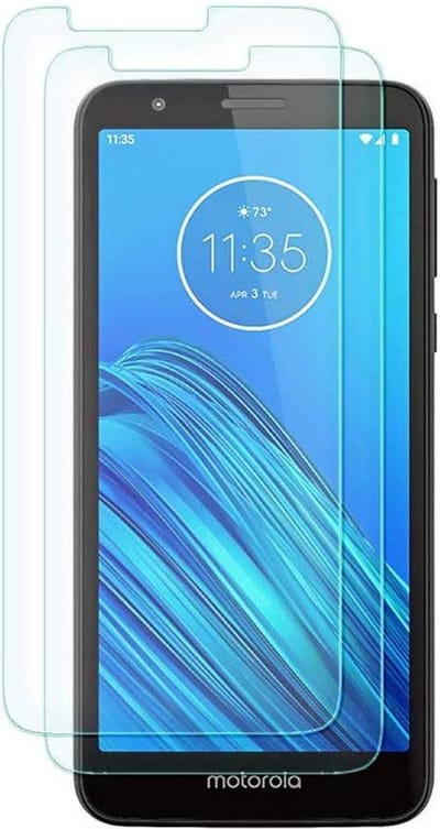 2 Stuks Screenprotector Tempered Glass Glazen Gehard Screen Protector 2.5D 9H (0.3mm) - Geschikt Voor: Motorola Moto E6 Play