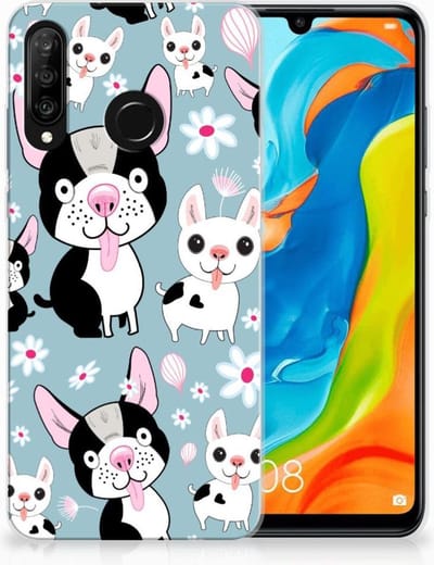 Huawei P30 Lite TPU Hoesje Hondjes