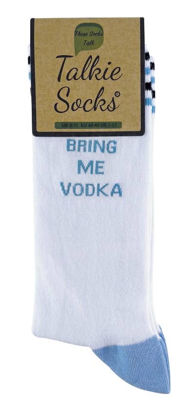 Nieuwigheid voor heren Bring Me Beer & Vodka katoenen sokken - Breng Me Wodka