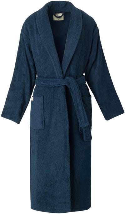 L&G - Unisex Badjas - 100% Katoen Badjas - XXL - Navy - Katoen badstof - Sjaalkraag - Badjas dames - Badjas heren - Badjas dames en heren - XXL