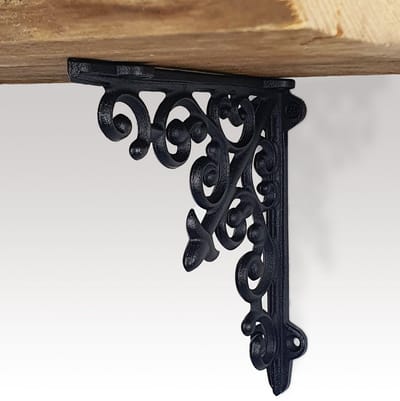 Barnwoodweb Plankdragers Metaal Classic Black Matt - 17x17 cm - Trendy Stoere Industriële Mat Zwarte Planken Dragers- Stalen Schapdragers