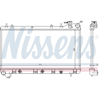 Radiator, motorkoeling NISSENS 64186