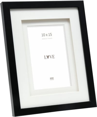Deknudt Frames fotolijst S65KK2 P1 - zwart met passe-partout - 10x15