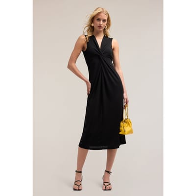 Motivi Jersey Dress With Knot Black Size: XS | Maxi Dresses Outlet | Dames | Zwart