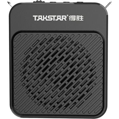 TAKSTAR Draagbare stemversterker Bekabelde, op het oor gemonteerde microfoonriem 10W 4500mAh Batterijniveau 10x9x3.5cm zwart