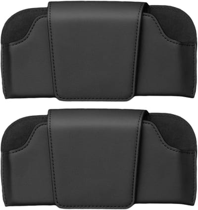 Brillenkoker Set - Brillendoos Auto - Auto Interieur Organisatie - Creatief Ophangontwerp - 17 x 8 cm - Zwart