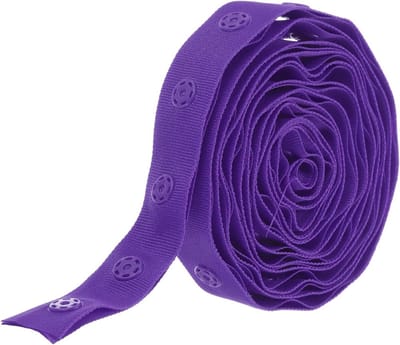 2 Yard Plastic Button Snap Tape voor Kleding en DIY Projecten - Paars 18mm, Polyester Snaps en Trim Sluiting