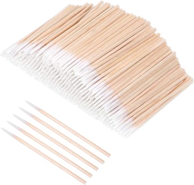 Puntige Wattenstaafjes - Precisie Applicators - Nauwkeurige Make-up - Houten Handvat - 1000 Stuks - Wit