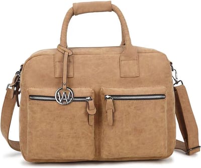 Wimona Alessia 1105 Schoudertas / Laptoptas - 15 inch - Lichtbruin