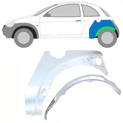 Reparatiepaneel achterspatbord voor Ford KA 1996-2008 / Links / Set