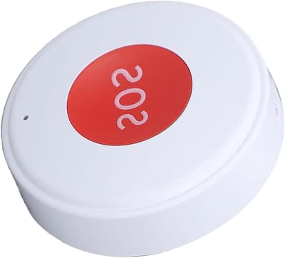 Noodoproep Systeem - Verzorger Alarm - Hulp Inroepen - Draagbaar Ontwerp - 7 x 7 x 3 cm - Wit