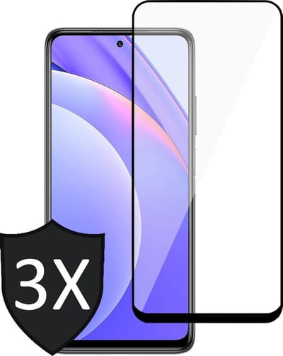 Screenprotector geschikt voor Xiaomi Mi 10T Lite - Full Screen Protector - 3 Stuks
