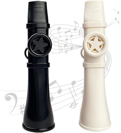 Muziek Instrumenten Set - Kazoo Blaasfluit - Muziek Maken - Makkelijk te Leren - 13.5 x 3.6 cm - Zwart Wit