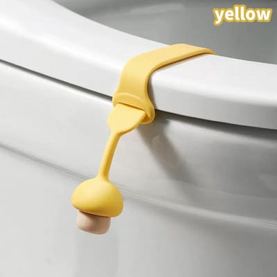 Mignon Leve-Couvercle de Toilettes, Outil à Poignée Basculante, Retire-Couvercle Anti-Salissure pour Toilettes, Dispositif de Levage et d'Ouverture de Siège de Toilettes jaune