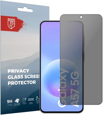 Rosso Privacy Screen Protector Geschikt voor Samsung Galaxy A57 - 9H Gehard Glas - Case Friendly Tempered Glass - Eenvoudige Installatie