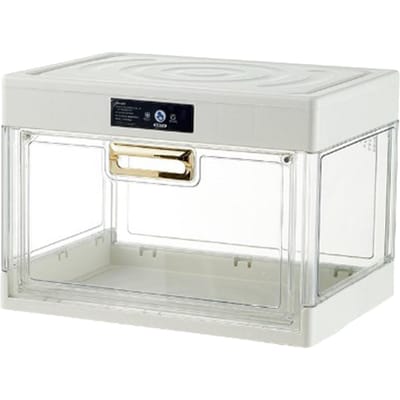 Bureau Beker Opbergdoos Stapelbaar Stofdicht Waterbeker Opbergdoos Home Koffieglas Houder met Deksel wit
