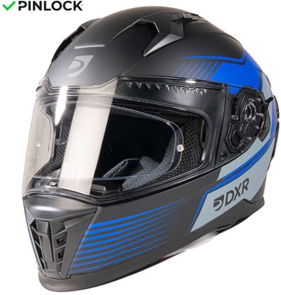 MOTOBLOUZ EROS NEO Integraalhelm - ECE 22.06 gekeurde Helm Scooter, Motor & Brommer - Heren & Dames - Zwart/Blauw - XL