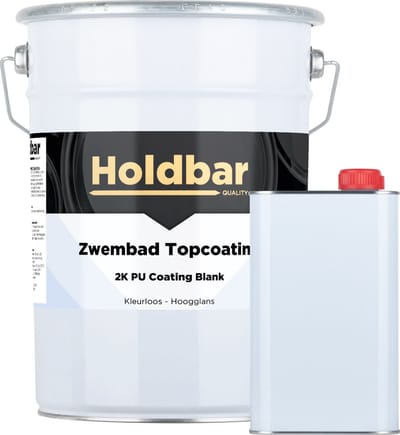Holdbar Zwembad Topcoating Hoogglans 5 kg - Glashelder - Zwembadverf - Waterdicht - Gemakkelijk reinigen - UV-bestendig - Chloor en Chemicaliën Bestendig - Mat, Zijdeglans en Hoogglans - 2 Componenten
