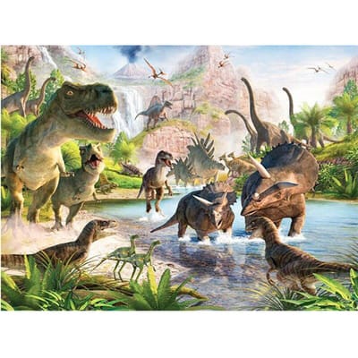 Volledige ronde diamant borduurwerk dinosaurus DIY diamant schilderij kruissteek 20X30CM beige