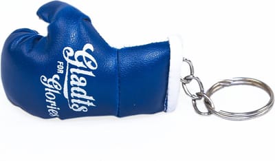 Gladts sleutelhanger bokshandschoen kleur blauw