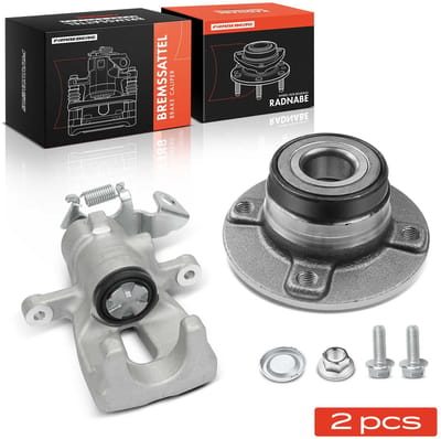 Frankberg 1x remklauw + 1x wiellager achteras links voor Opel