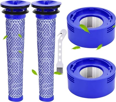 Accessoires voor de draadloze handstofzuigers Geschikt voor Dyson V7 en V8: Filters (2 voorfilters + 2 nafilters + 1 reinigingsborstel)