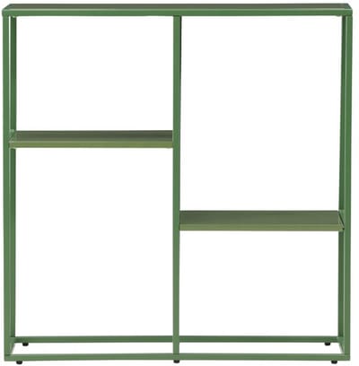 Staal wandkast 5 planken groen.