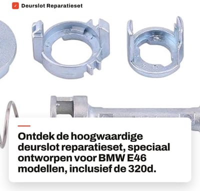 Dailygoods- Deurslot Reparatieset - Hoogwaardig Kunststof - Eenvoudig te Installeren - Professionele Vervanging - Betrouwbare Veiligheid - Geschikt voor E46/320d - Deurslotcilinder