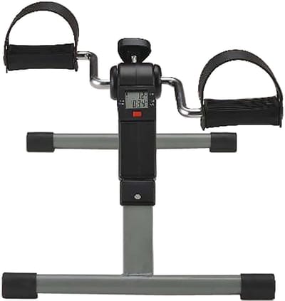 Mini Hometrainer - Been Arm Trainer - Fitness Thuis - Instelbare Weerstand - 35 cm Hoog - Zwart
