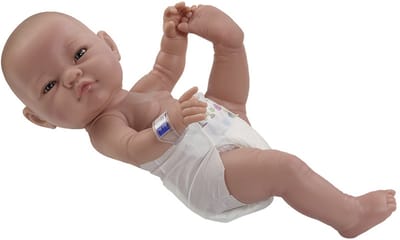 Paola Reina Babypop Blank Meisje Met Luier 45 Cm