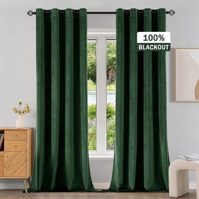 Dailygoods- Gordijn 100% verduisterend - Fluwelen Gordijnen - 2 Panelen - Thermisch - Elegant Ontwerp - 140 x 225 cm - Verduisteringsgordijn