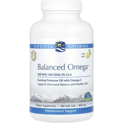 Nordic Naturals, Balanced Omega™, Citroensmaak, 830 mg, 180 Zachte Capsules (415 mg per zachte capsule)