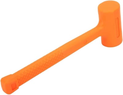 Praktische Rubber Hamer met PVC Handvat - Zachte Oppervlakte, Schokvrij en Ideaal voor Installatiewerkzaamheden (0.5Lb)