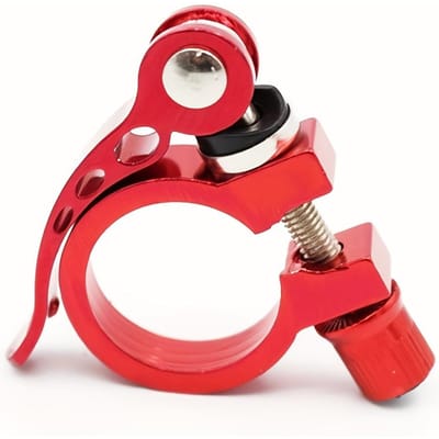 Collier de serrage rapide de tige de selle de vélo, Blocage d'aluminium pour tige de selle de vélo de route, Options multicolores, Accessoires, Collier de serrage de tige de selle sécurisé rouge