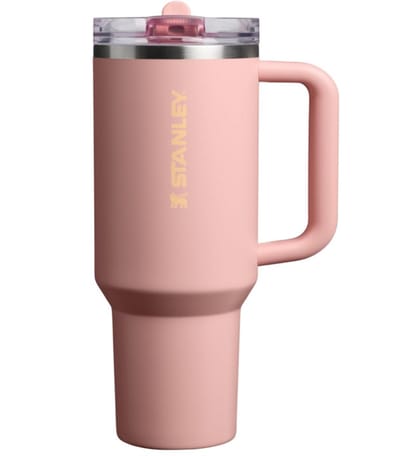 STANLEY Quencher ProTour Flip Straw Tumbler 1.2L (Peach Rose) – Lekvrije Drinkbeker met Rietje & Handvat – Geïsoleerd RVS – BPA-vrij