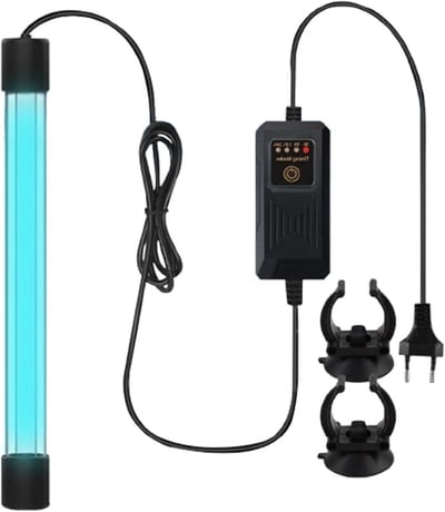 UV Sterilizer Lamp voor Aquariums met Timer - Bacteriedodende Onderwaterlamp voor Algenverwijdering en Waterzuivering in Vijvers en Vissenkommen
