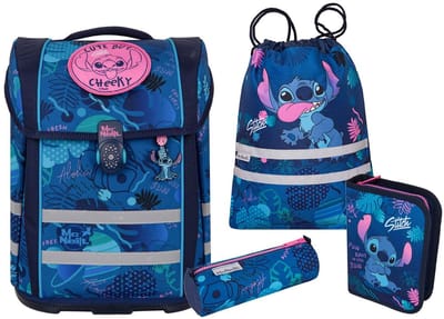 McNeill Schooltas Ergo Perfecto Disney Schoolbag Set 5-delig Stitch Blauw
