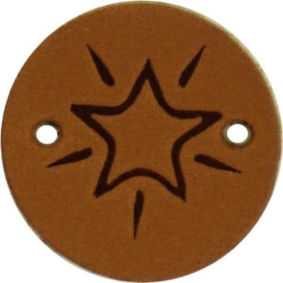 Durable Leren Label – Ster Opdruk – Duurzaam & Stijlvol (2 stuks)