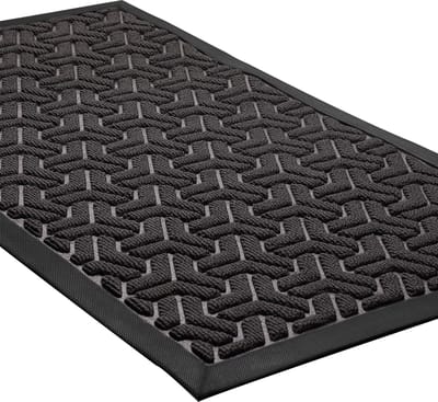 Deurmatten Grijs Binnen & Outdoor Rubber Antislip Mat voor Voordeur Mat Buiten 45 X 75cm Entree Waterdichte Tapijten Vuil Debris Modder Trapper Tapijt voor Entryway Lage Entry Tapijten
