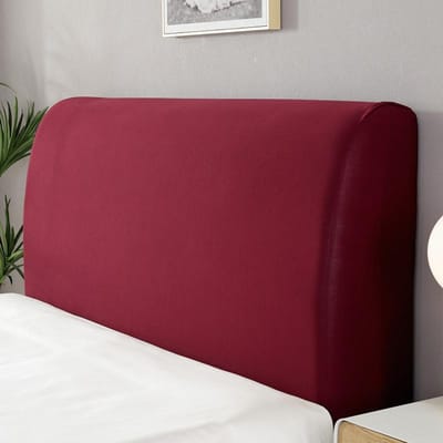 Effen kleur stoffen bedhoofdhoes All-inclusive spandex hoofdeindehoes Elastische meubelbeschermer voor hotelhuiswoonkamer AA (200-220CM)