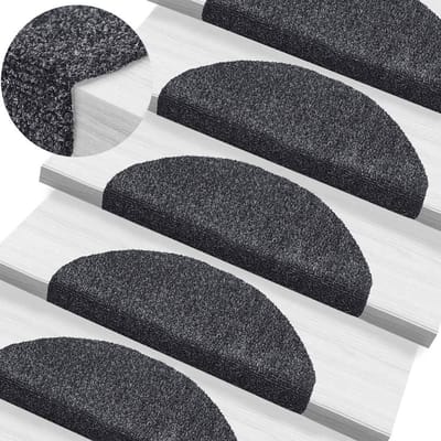 Traptredenmatten Set - Stapmatten Zelfklevend - Veilig Lopen Trap - Antislip Bescherming - 65 x 21 cm - Donkergrijs