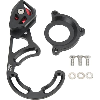 CG11 Fiets Kettinggeleider Aluminiumlegering Mountainbike Kettingbeschermer Fiets Katrol Kettingen Stabilisator black