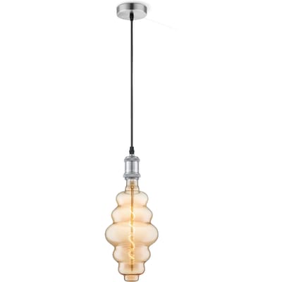 Home sweet home hanglamp Vintage Cloud - Mat staal - amber