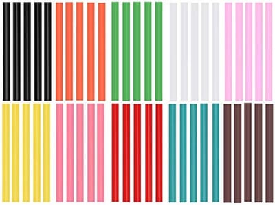 Mini Lijmstiften Set - 50 Stuks - 10 Kleuren - Hete Lijmstiften Ø 7 mm voor DIY en Knutselen